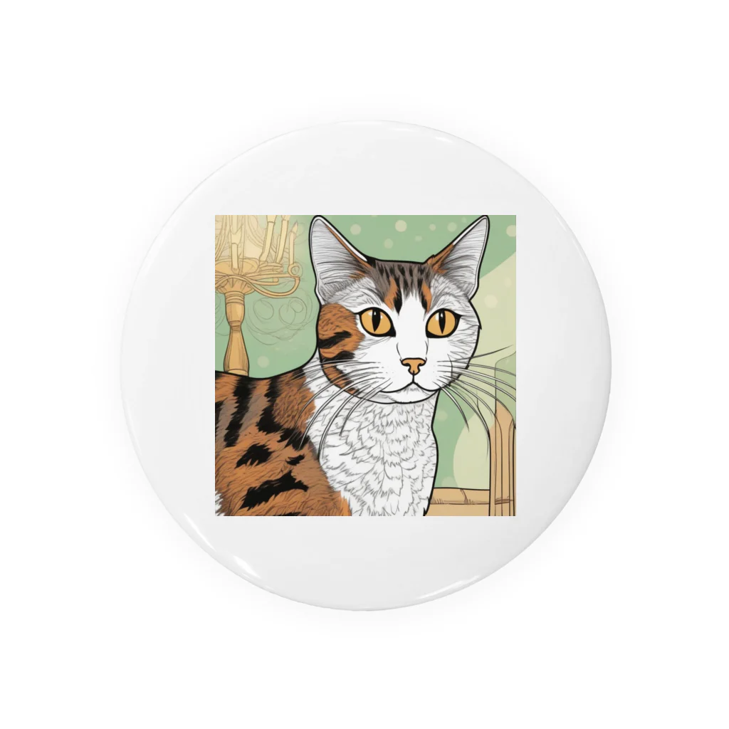 iyashi₋creatersのじっと見つめる猫 Tin Badge