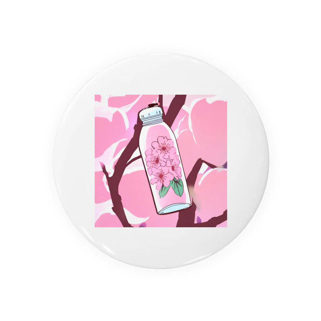 リホタママの水筒の中の桜 Tin Badge