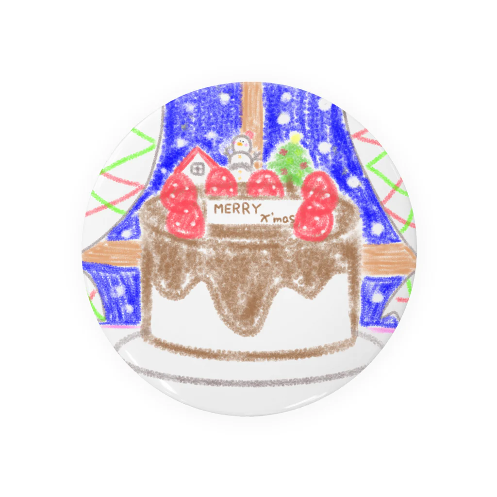 ゆーちゃんのおえかきのくりすますけーき Tin Badge