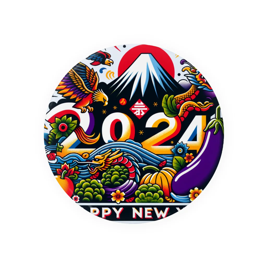 niko&PANDA shopの2024年　ハッピーニューイヤー Tin Badge