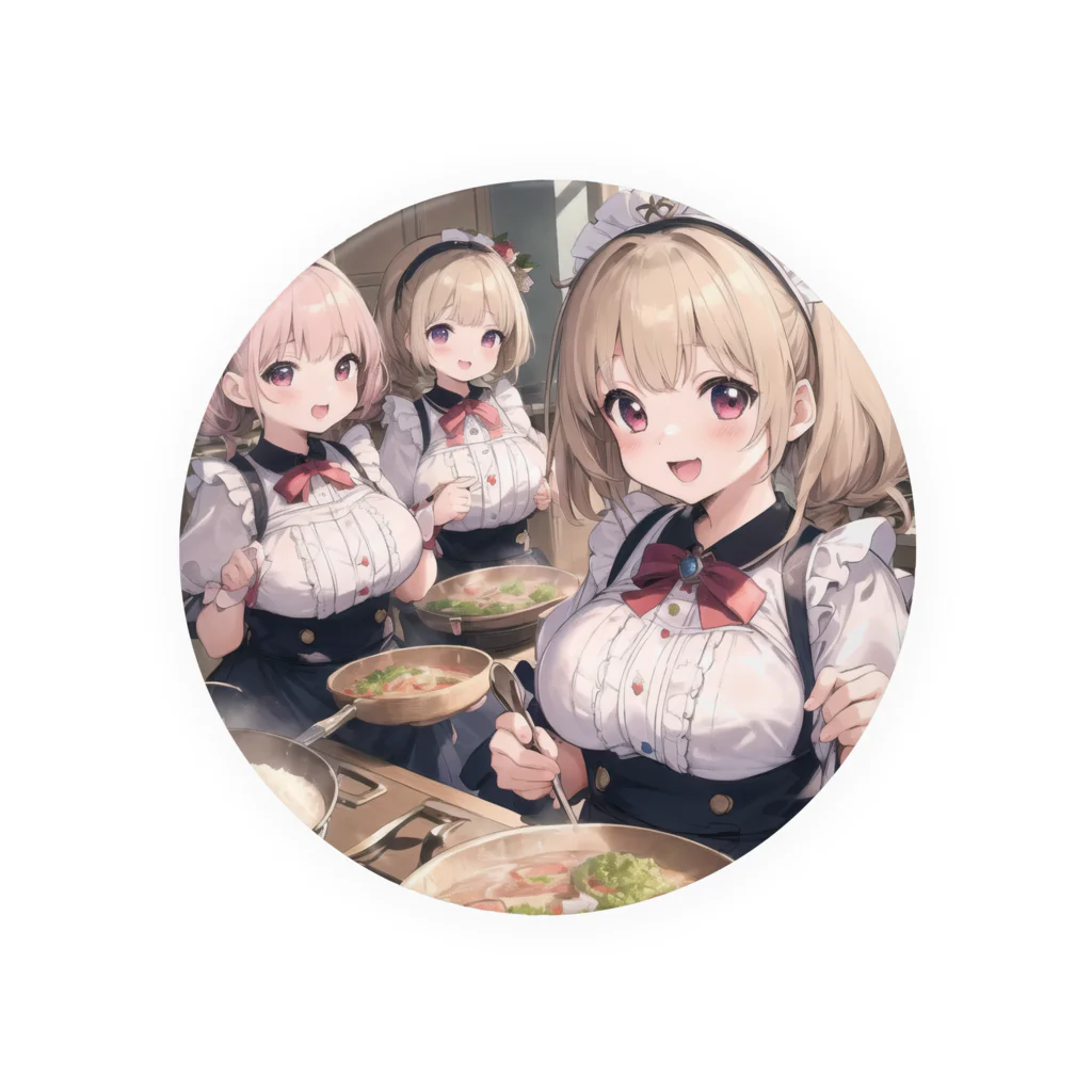 アカタスアオの女の子 クッキング Tin Badge