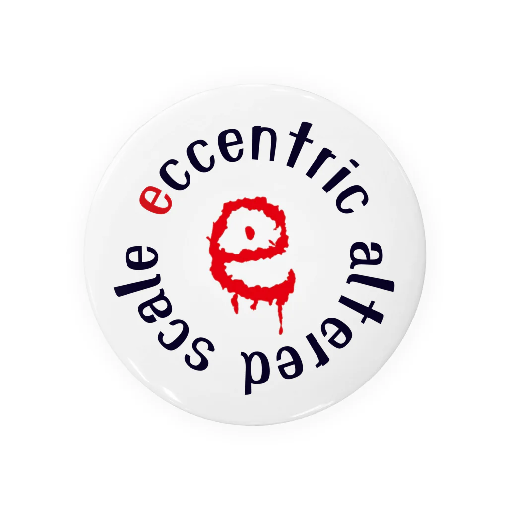 eccentric altered scale ネットショップのバンドロゴマーク（文字ブラック） Tin Badge