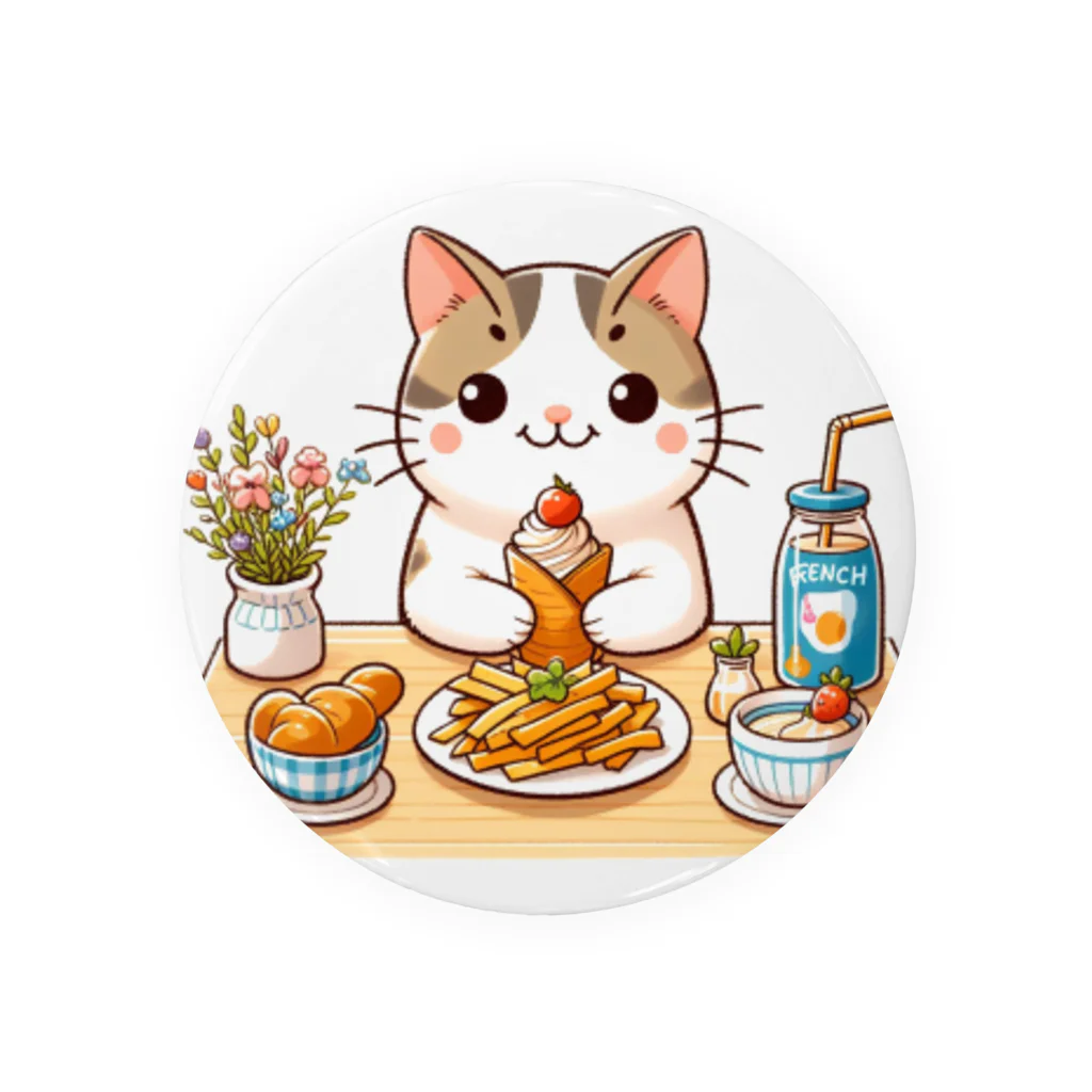 zuuu-の猫くんの豪華なカフェごはん♪ Tin Badge