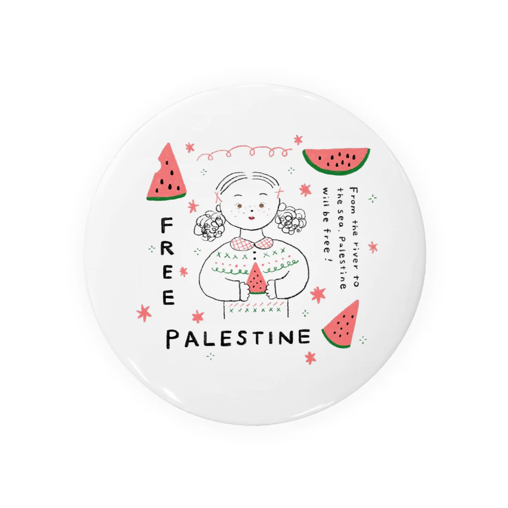 RAINBOW PLANET STORE🌈のFREE PALESTINE 缶バッジ