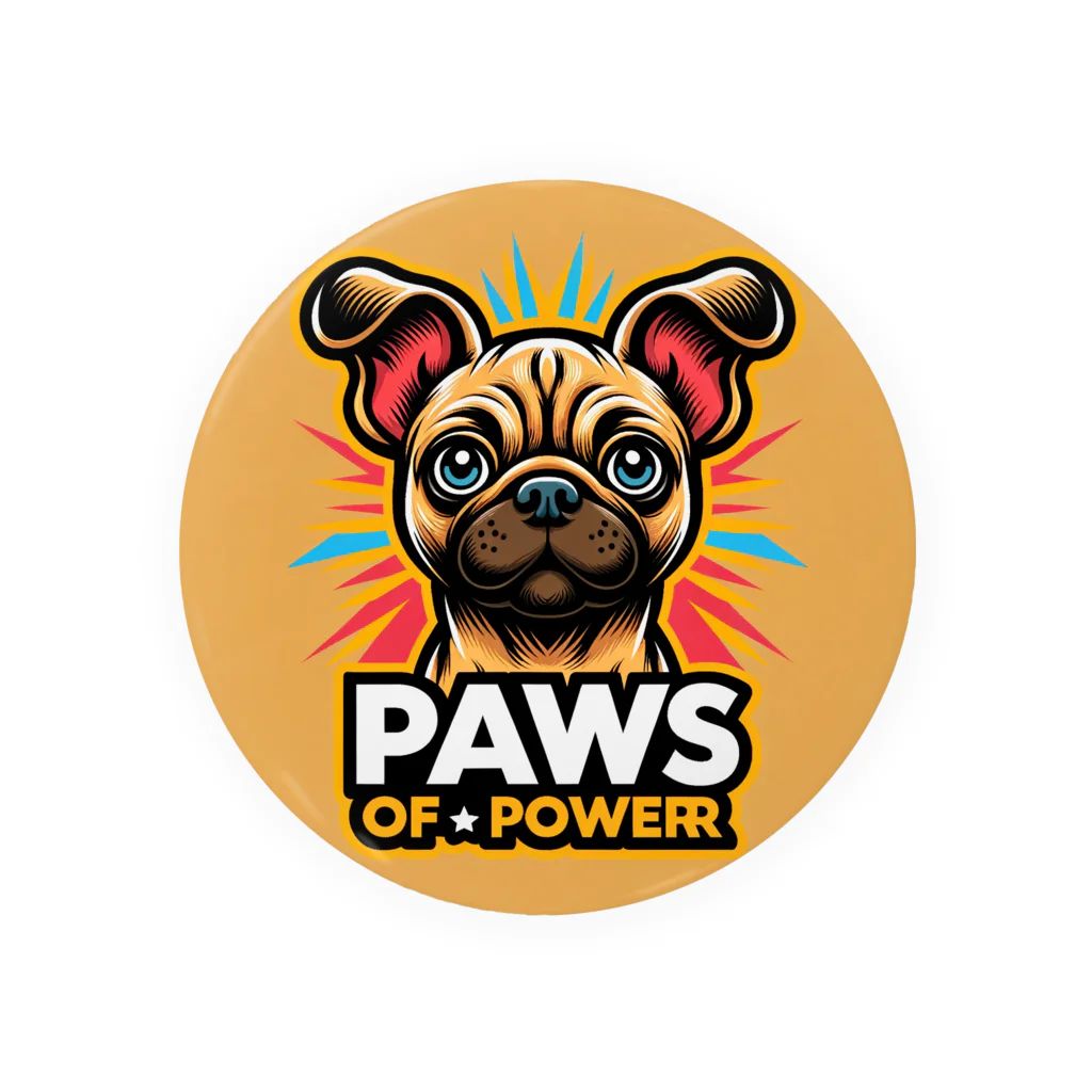 Urban pawsのパグチワワ「Paws of Power」 缶バッジ