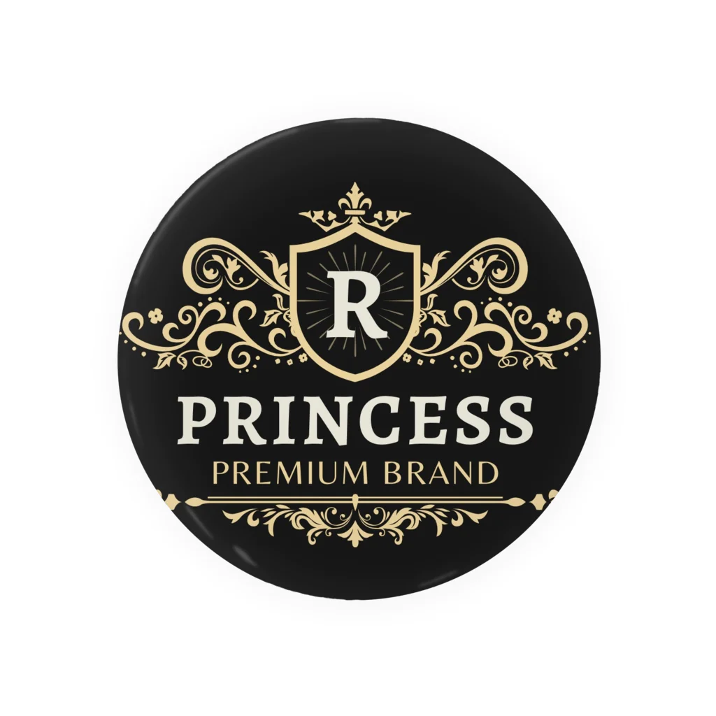 ROYAL Princessのゴージャスロゴブランド Tin Badge