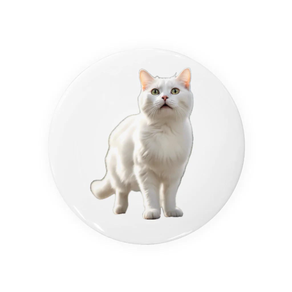 kiryu-mai創造設計の白猫ちゃん Tin Badge