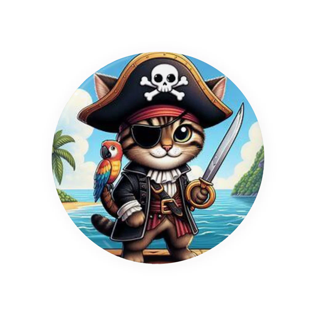 猫は癒やしの猫と海賊 Tin Badge