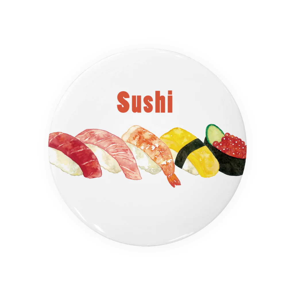 さとろくのsushi缶バッジ Tin Badge