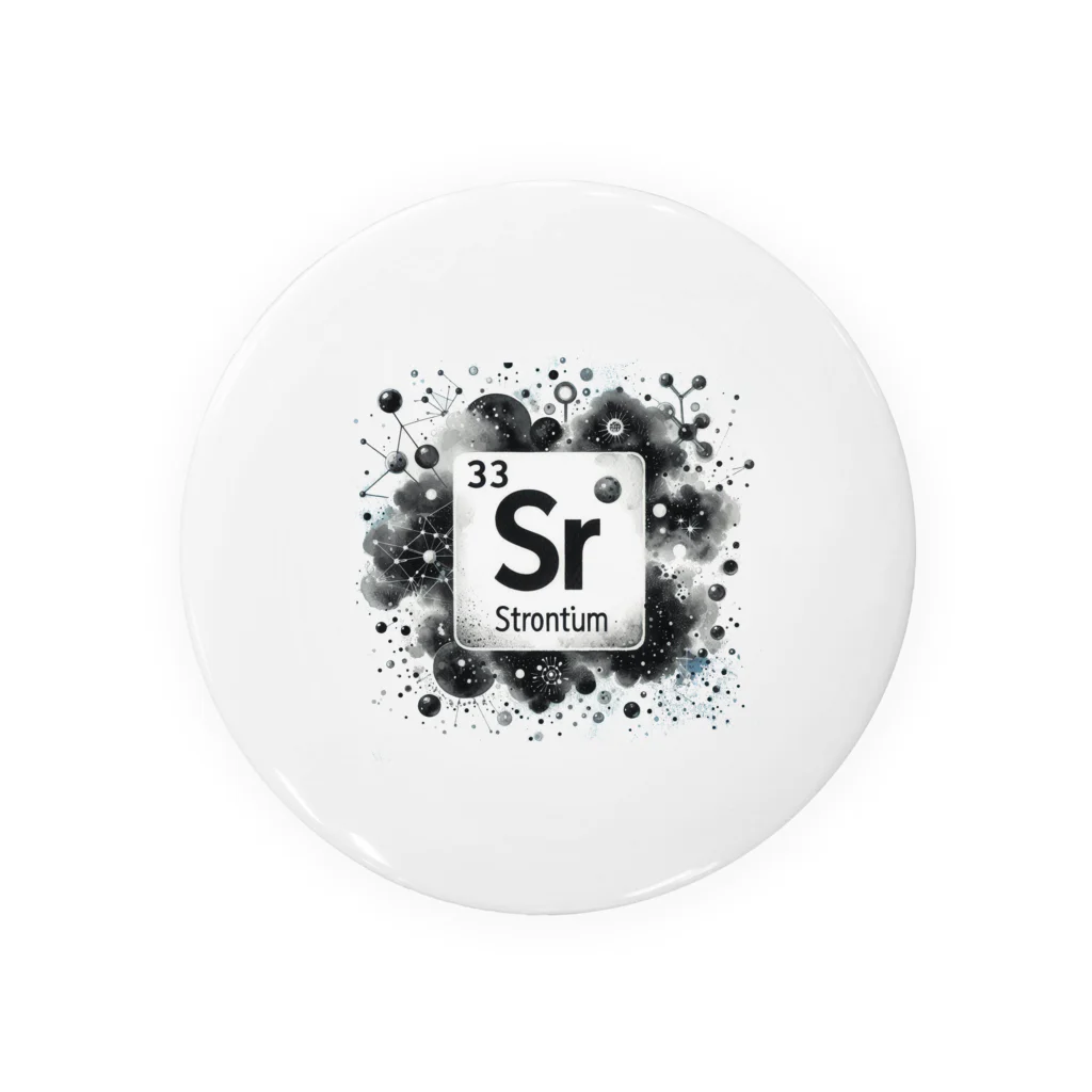 science closet（科学×ファッション）の元素シリーズ　~ストロンチウム Sr~ Tin Badge