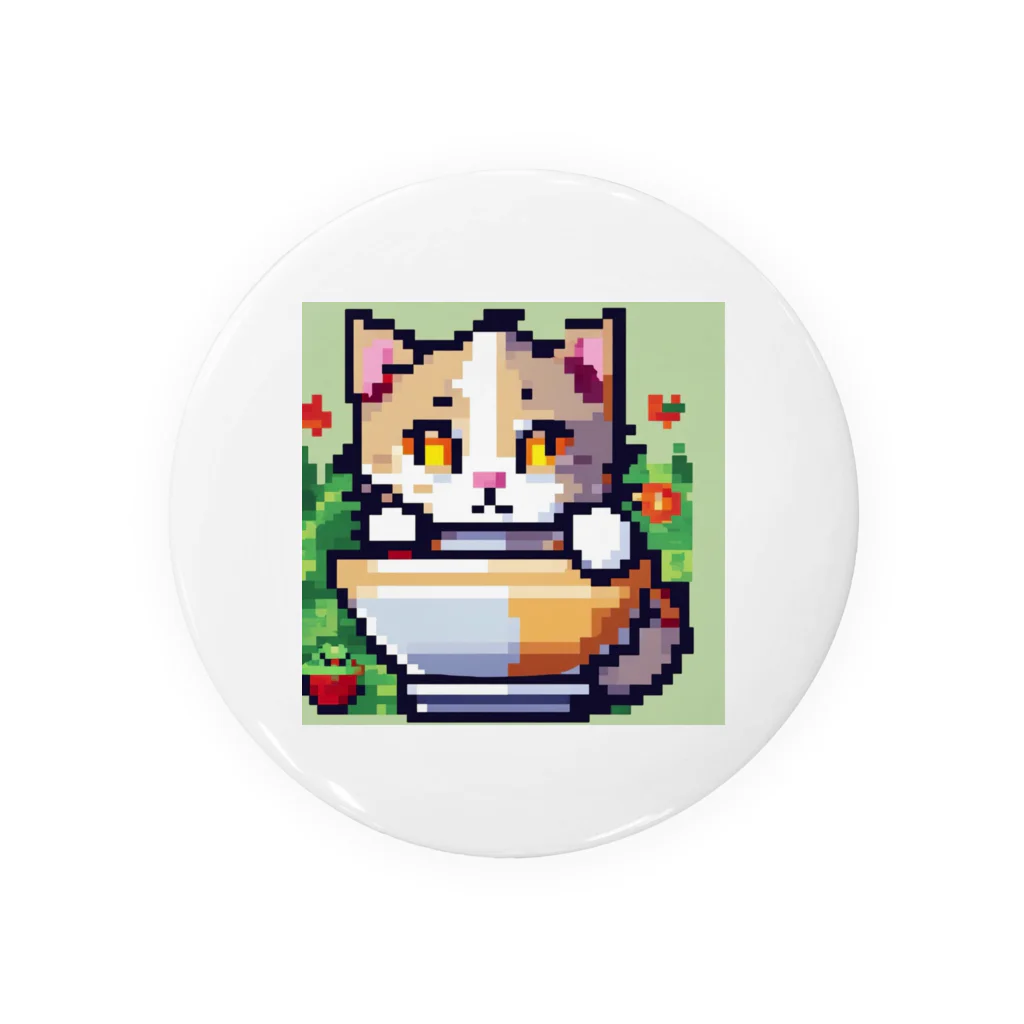 雪売店のマグカップかくれんぼ猫 Tin Badge