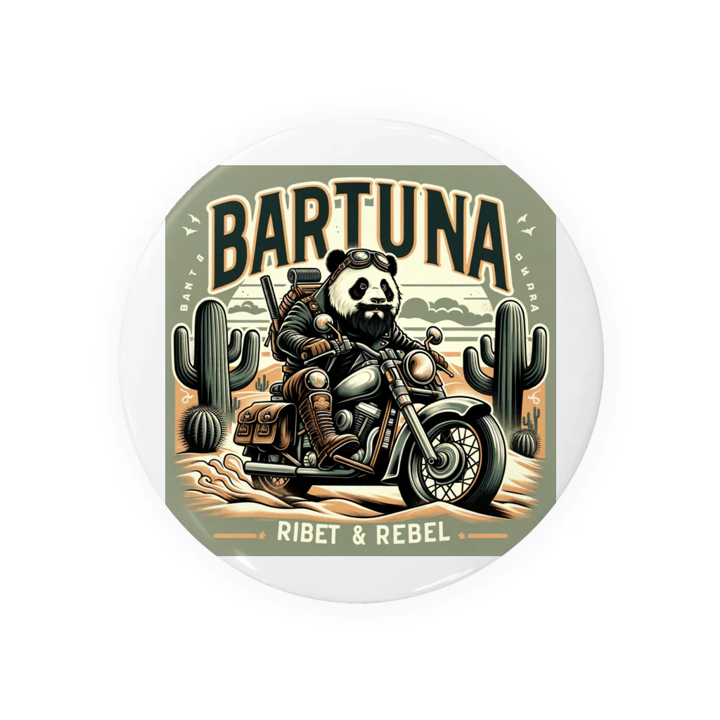 BARTUNAの悪ひげパンダ 缶バッジ