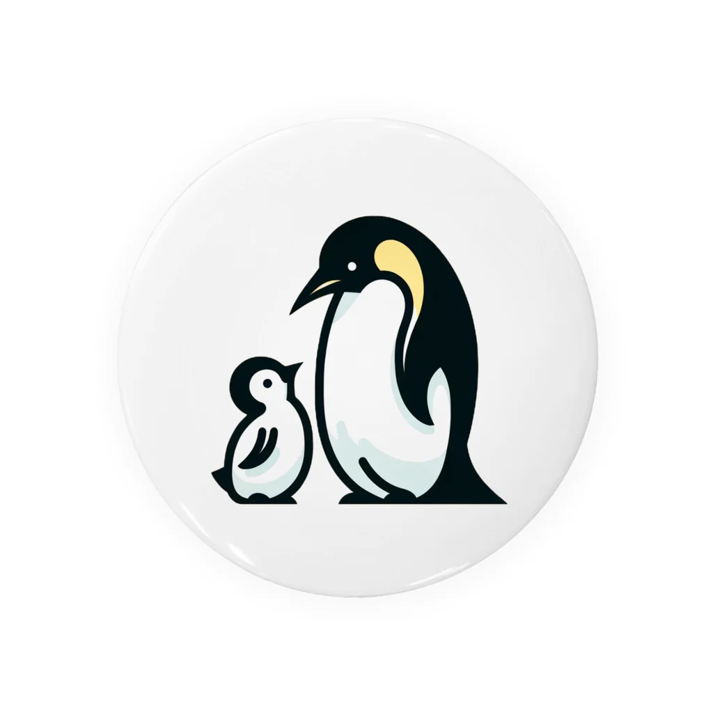 もふもふの森のペンギンのおやこ Tin Badge