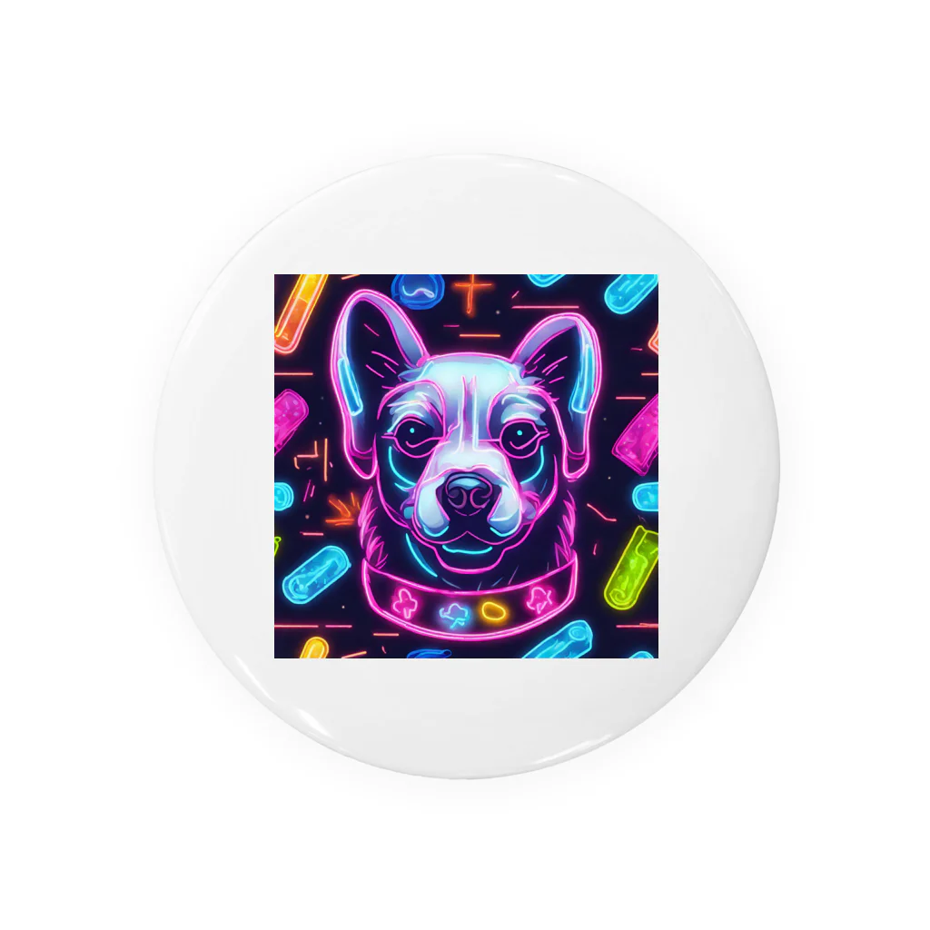 オダチャンショップのneon dog 缶バッジ