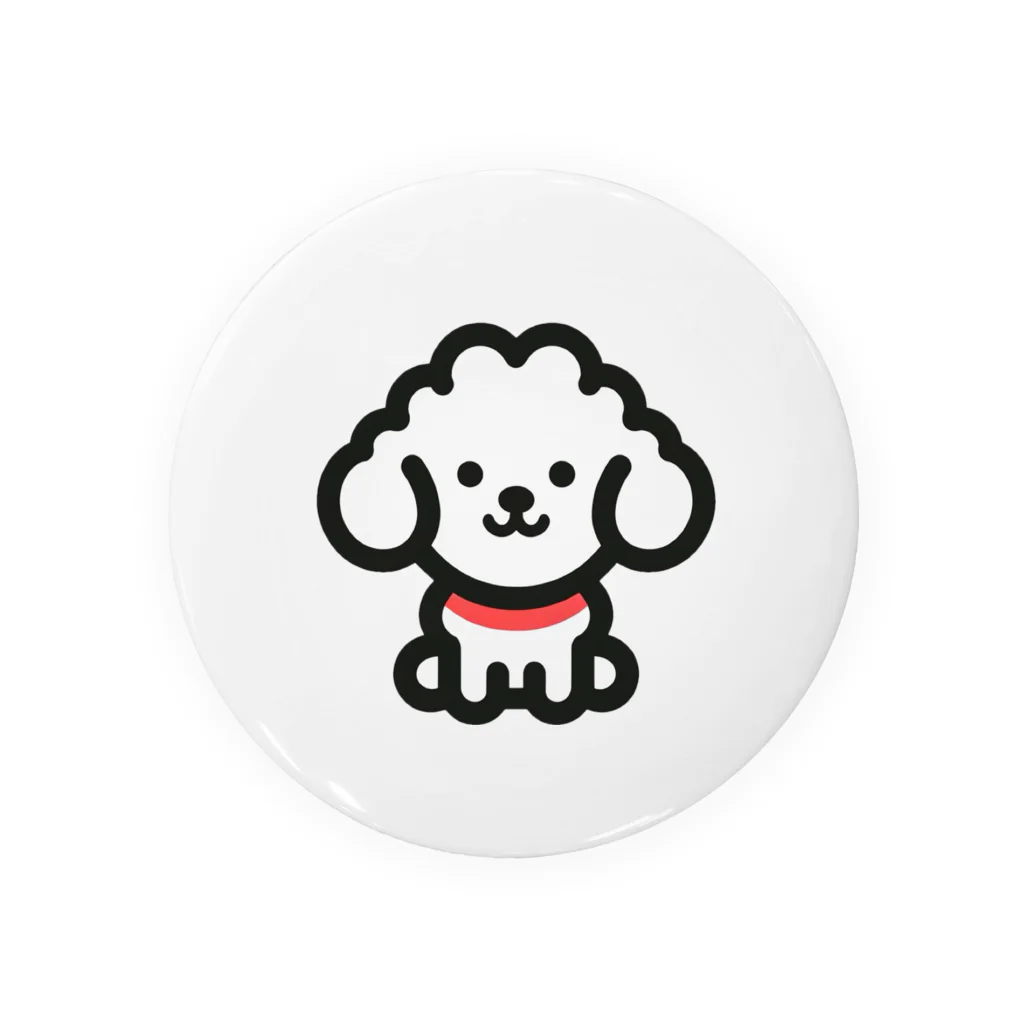 わんこグッズしょっぷcooの白プードル Tin Badge