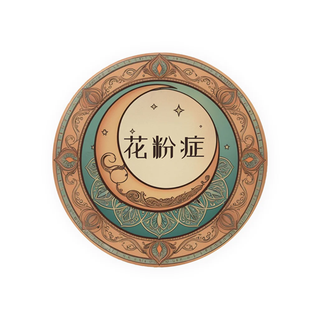 魔法雑貨店 ねこおてての魔法雑貨店オリジナル花粉症マーク(マホウノツキ) Tin Badge