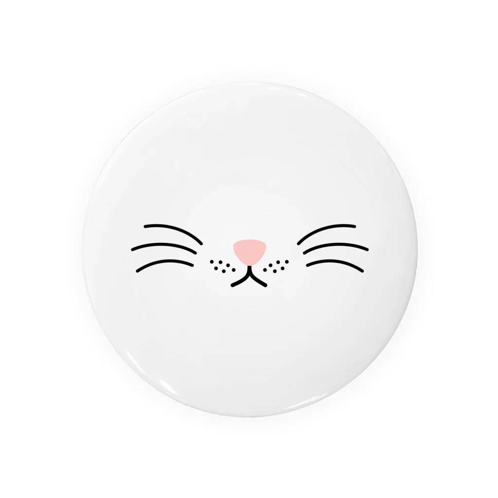 あにまるマスクのシンプルでかわいい猫の顔01 Tin Badge