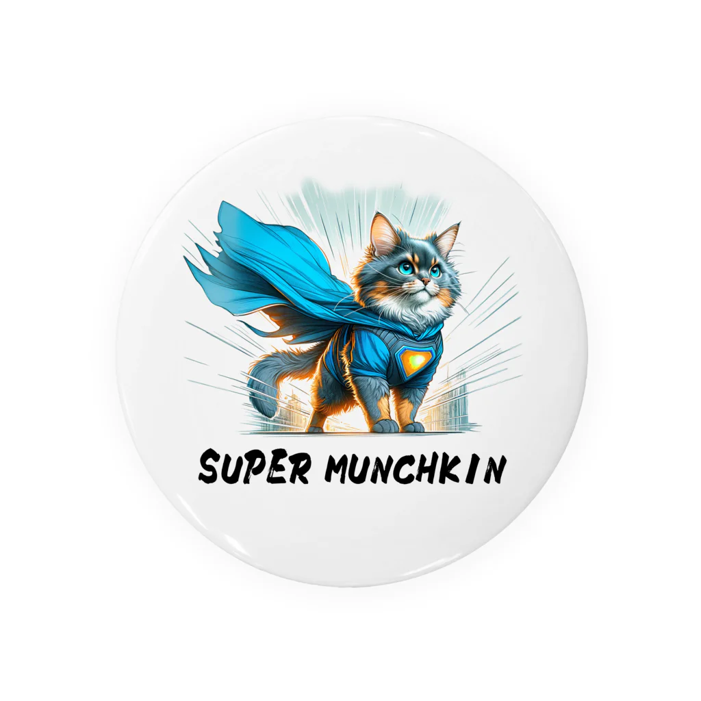 猫武者(NekoMusya)のSUPER MANCHKIN 参上！ 缶バッジ