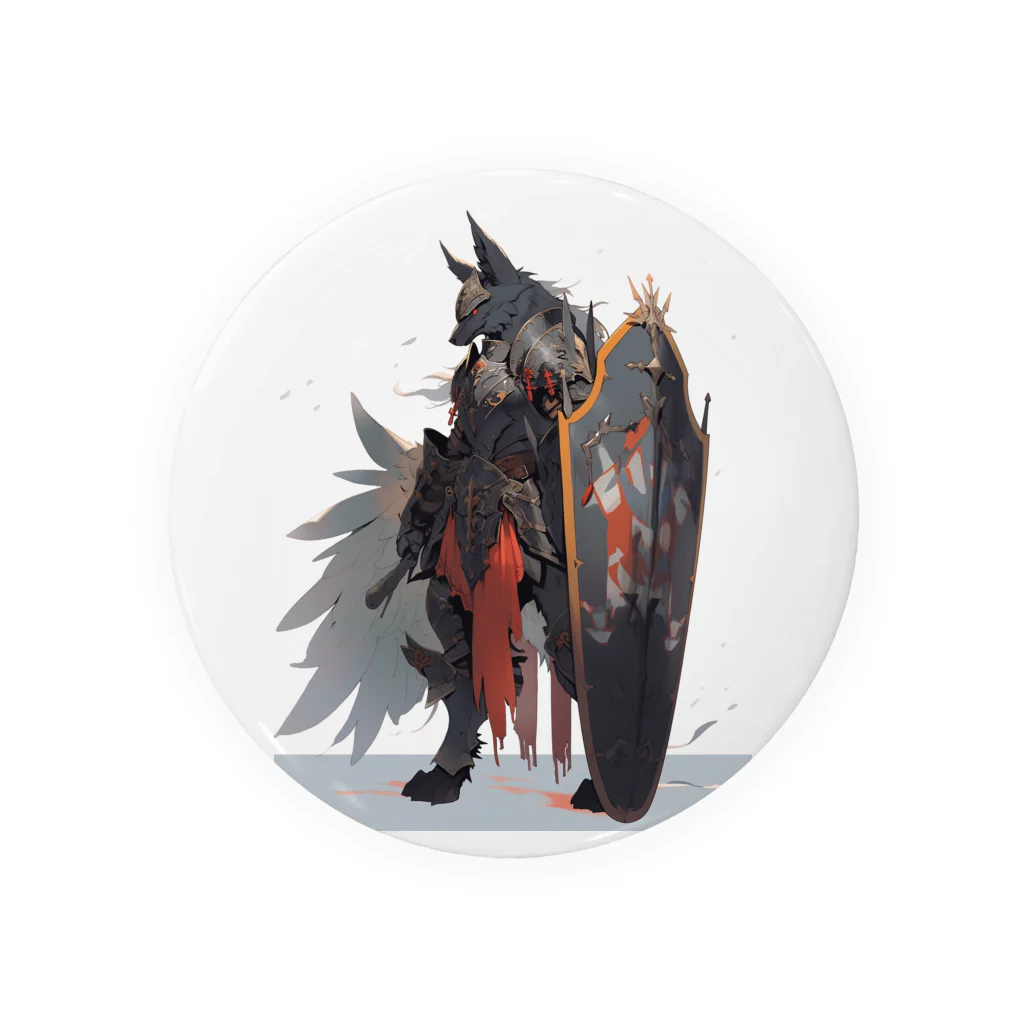 ファンタジー屋の狼の騎士 Tin Badge