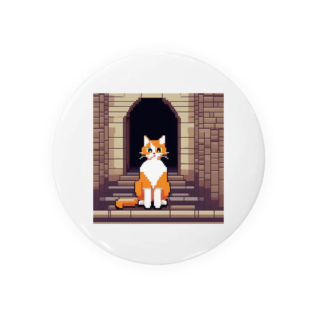 masaのトンネルで遊んでいる猫 Tin Badge
