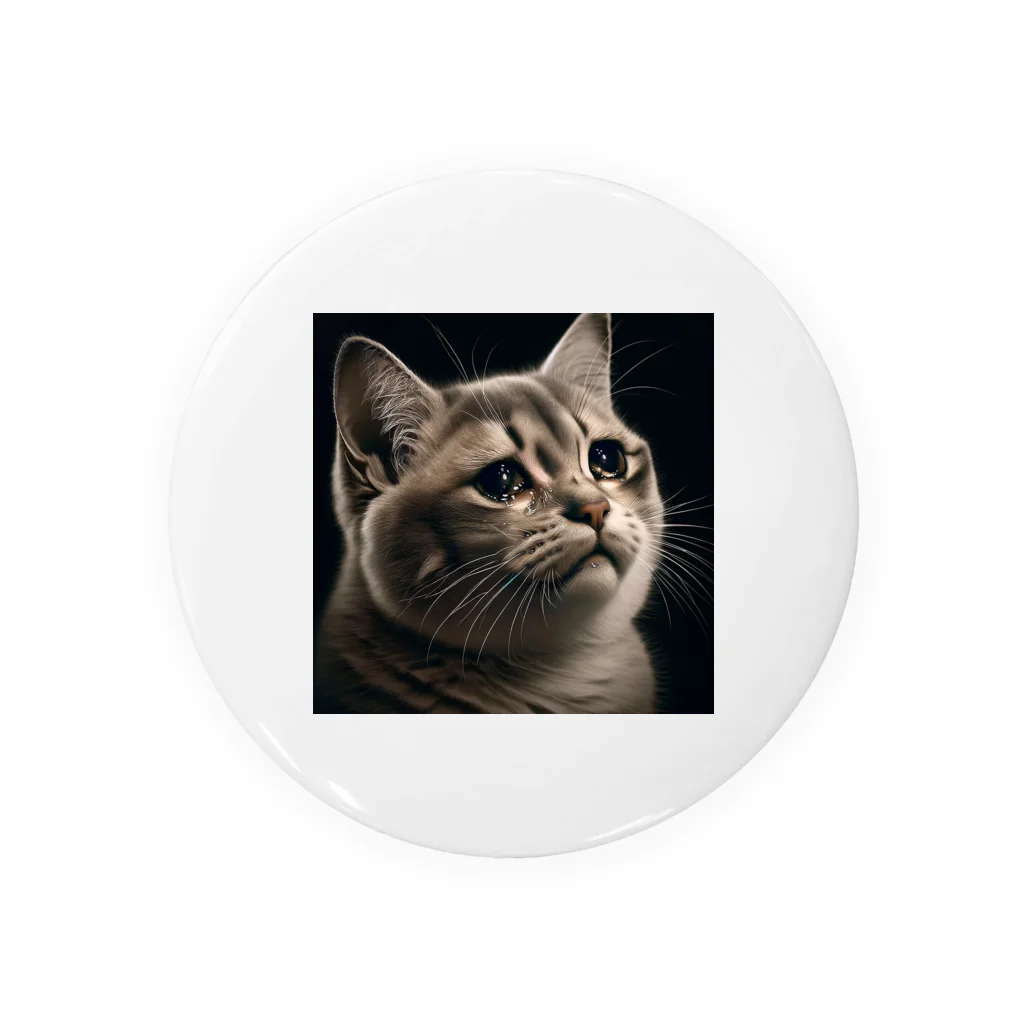 Cat's Canvasの泣く猫 Tin Badge