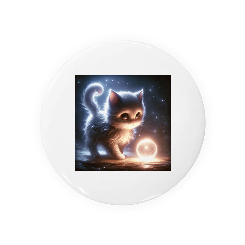 katohkouchiの探究の光、夜を歩く猫 Tin Badge