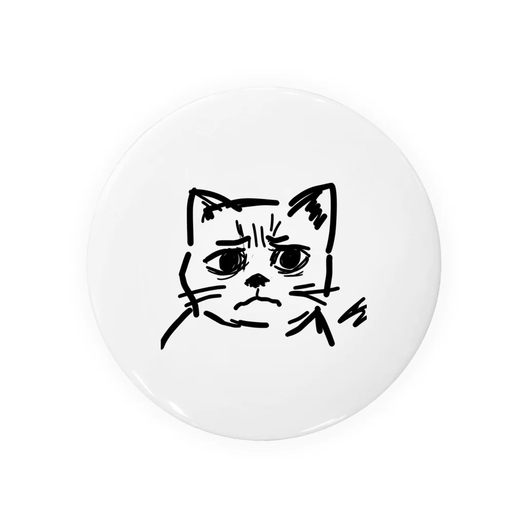 CODYの訝しげな顔の猫 Tin Badge