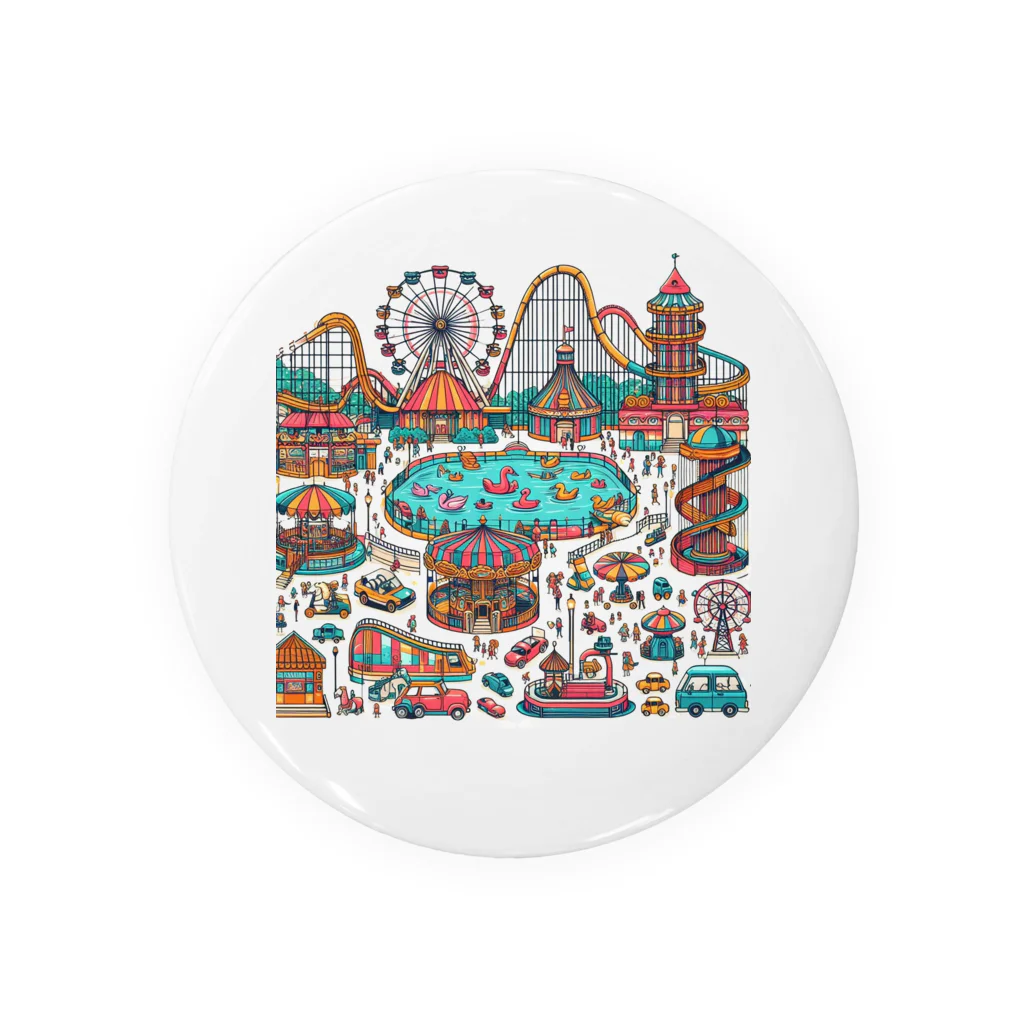 ぴくちゃー55の楽しい遊園地 Tin Badge