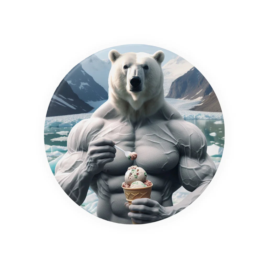 george-weblogの白クマッチョ Tin Badge