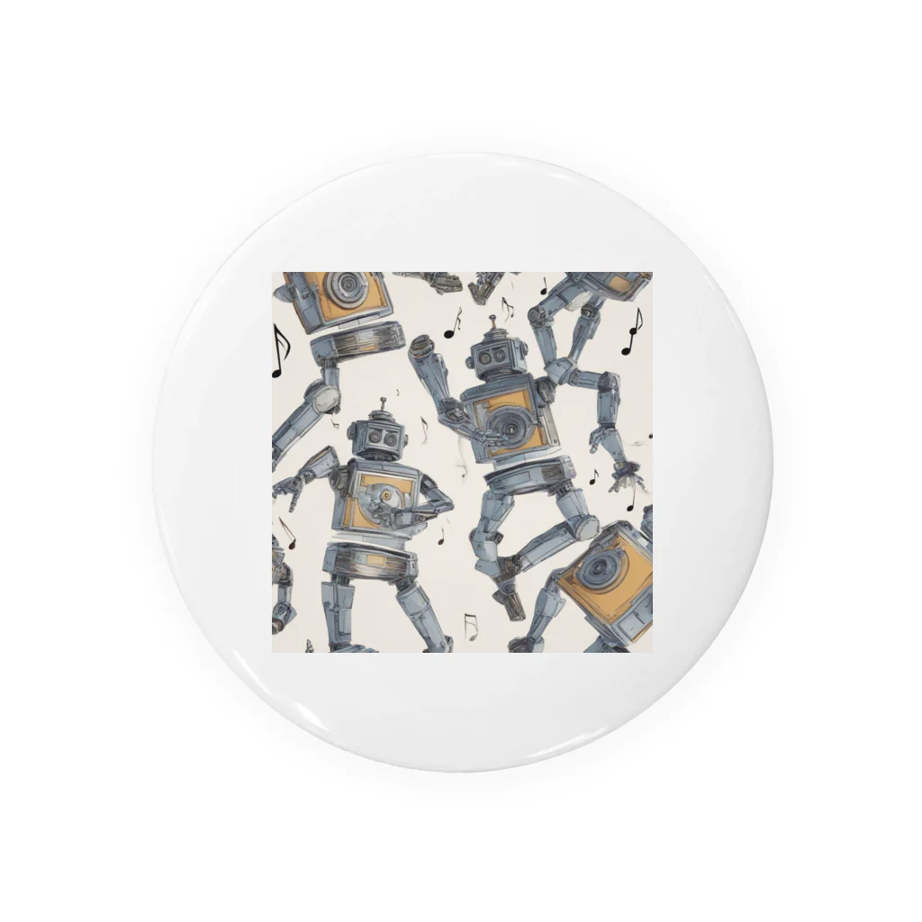 d-design-labのdancing robots Tin Badge