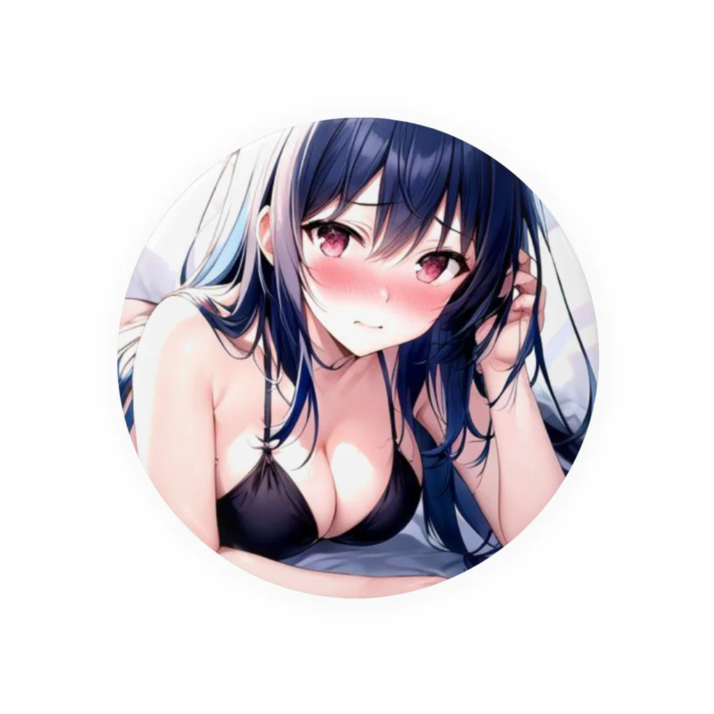 あなたに夢中の黒いビキニの女の子2（青髪Ｖｅｒ．） Tin Badge