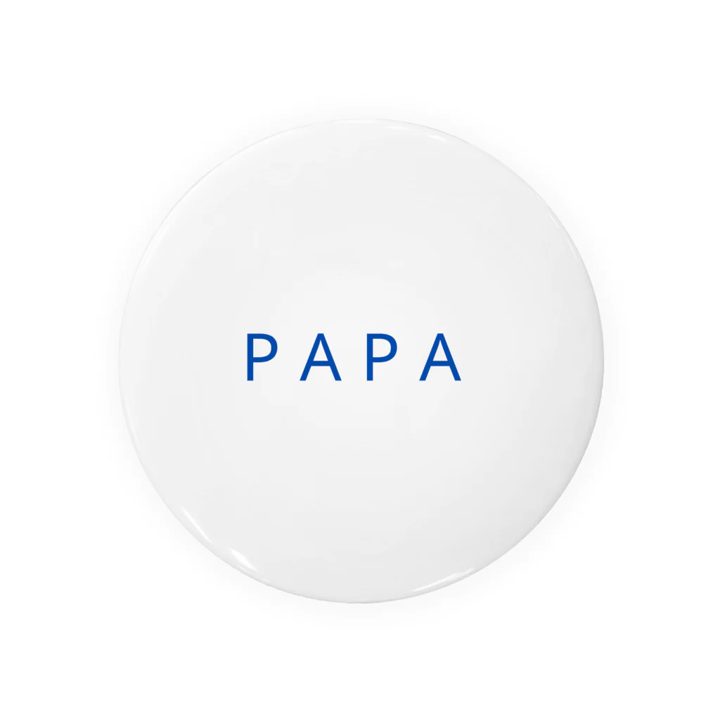 moiのPAPA（ブルー） Tin Badge