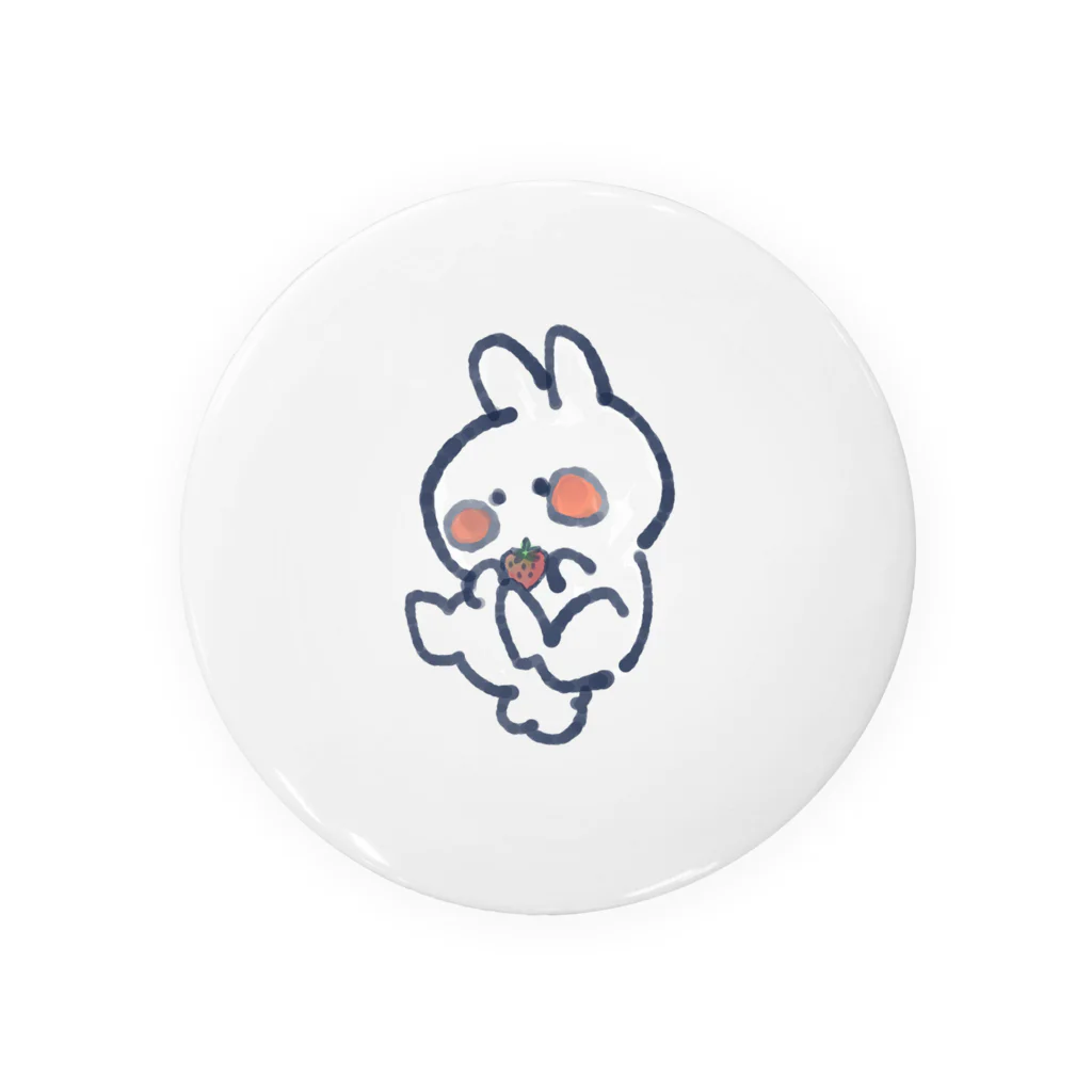 じこまんぞくのさきどりいちごがりうさぎ Tin Badge