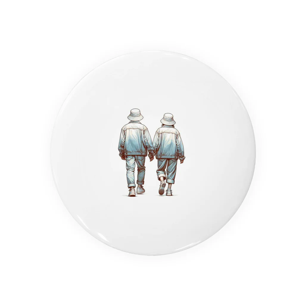 ケタケタの店の2人の休日デート Tin Badge