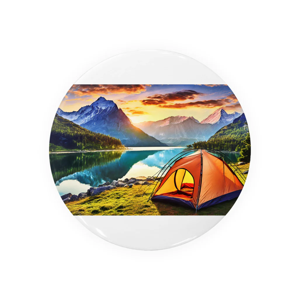 Kz_25@アウトドアーのキャンプファッション -Sunrise- Tin Badge