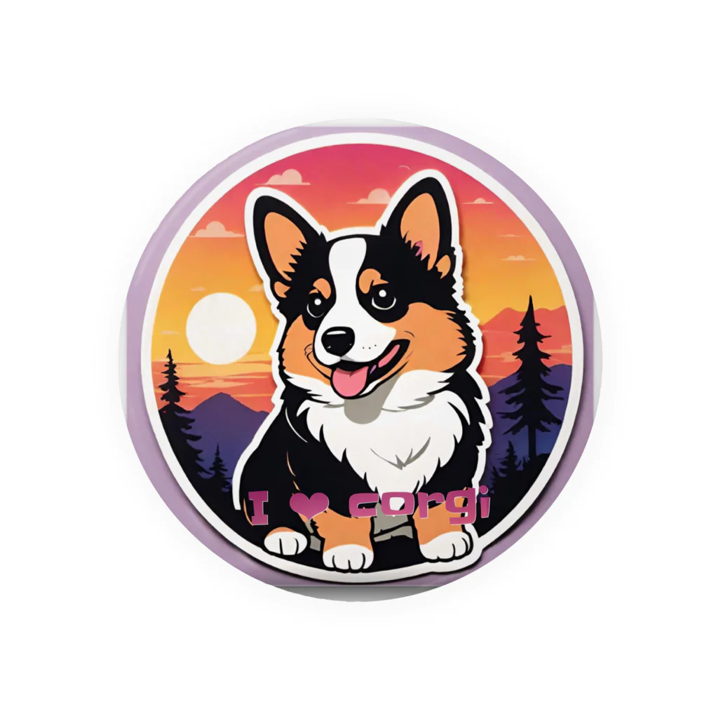 Porte de  bonheur  〜幸せの扉〜のI ❤︎ corgi Tin Badge