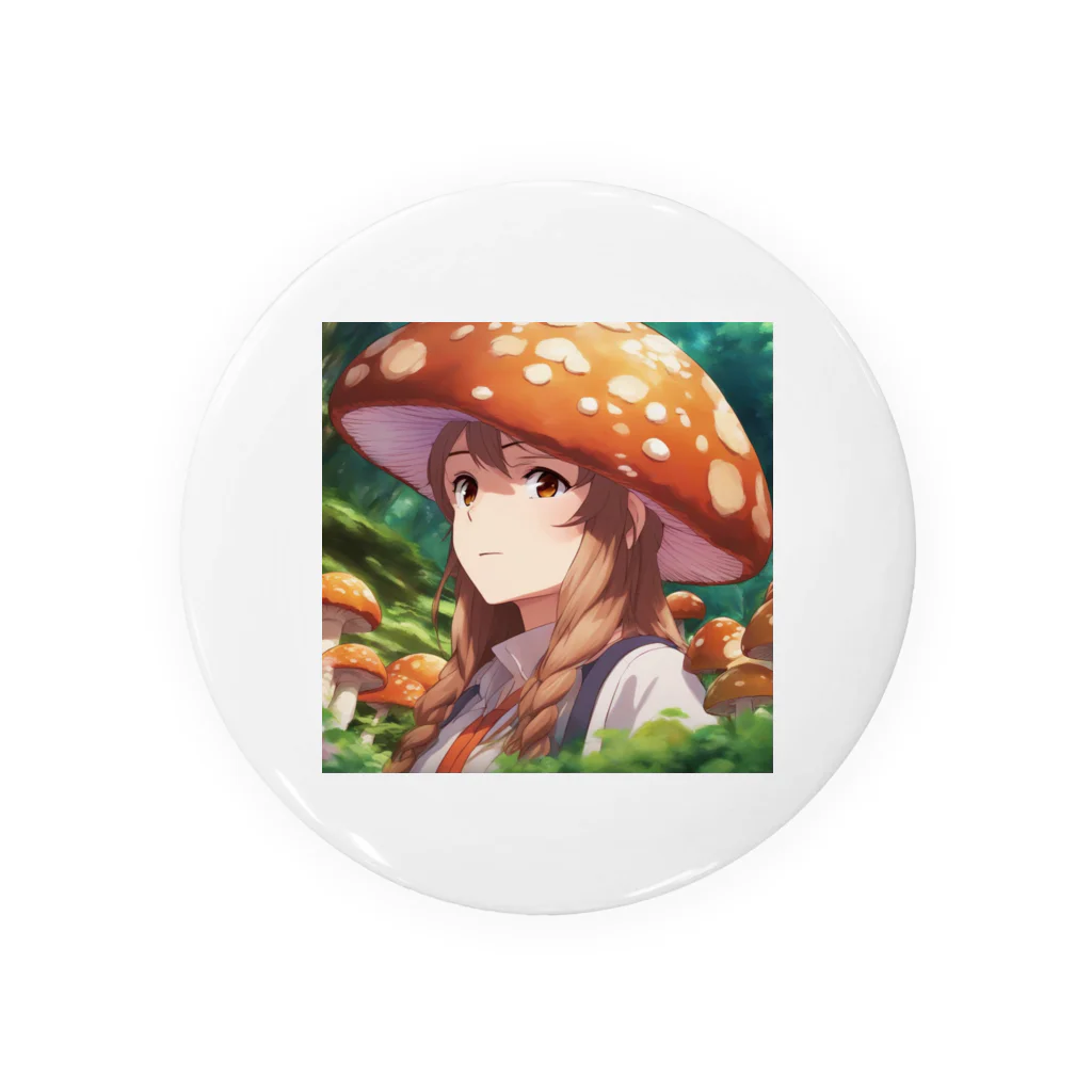 paparamanのキノコ少女 Tin Badge