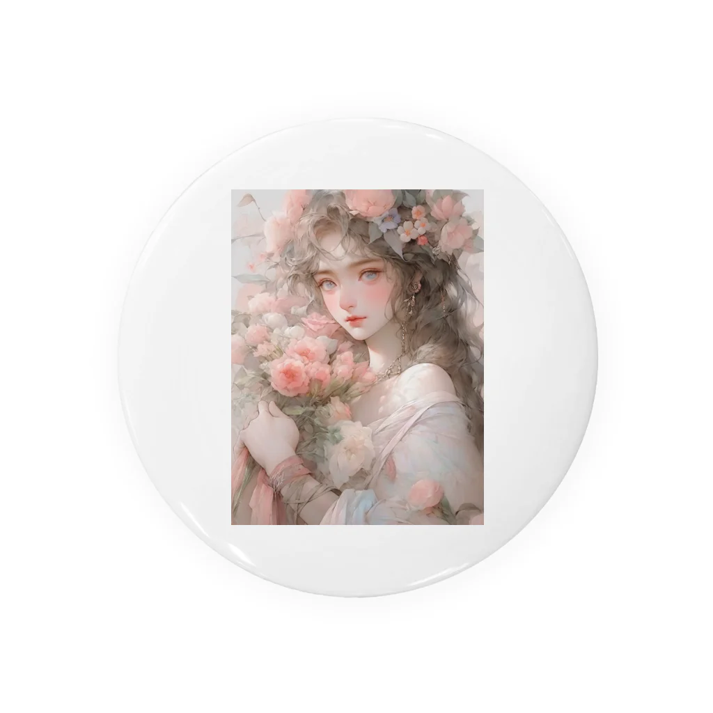 AQUAMETAVERSEのバラの花束と女性　なでしこ1478 Tin Badge