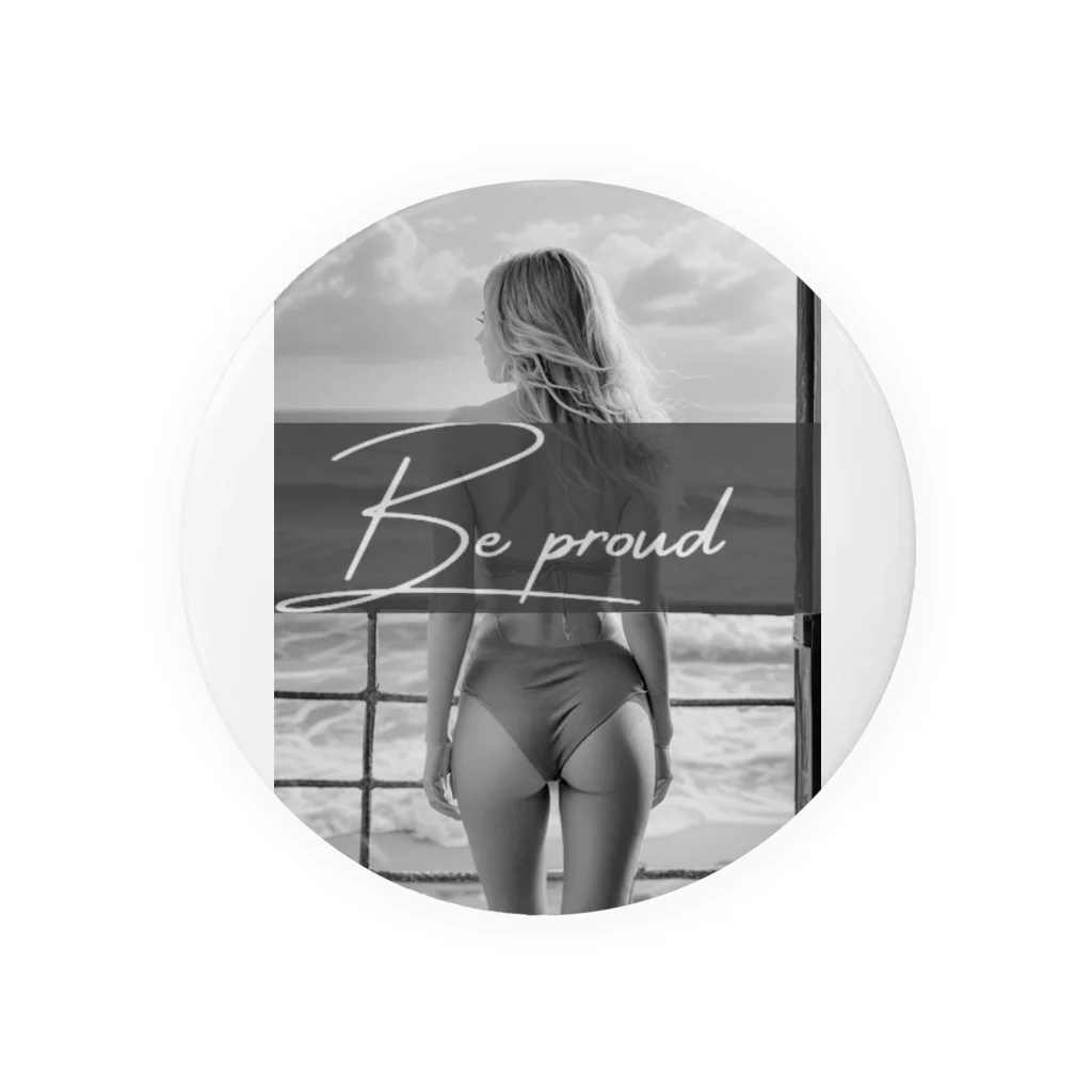 Be proudのBe proud ブロンド水着女性 缶バッジ