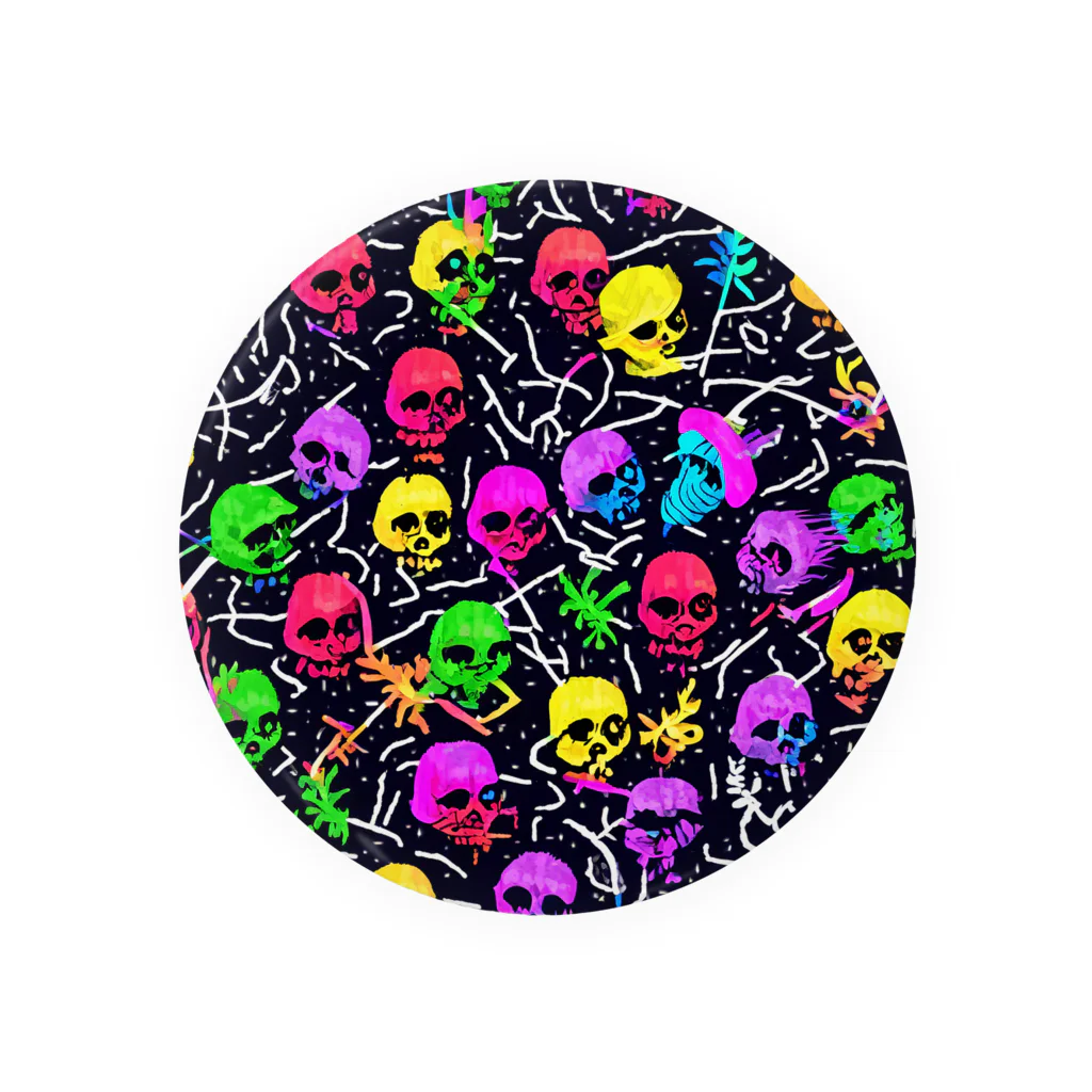 MEGROOVEのドクロいっぱい💀 Tin Badge