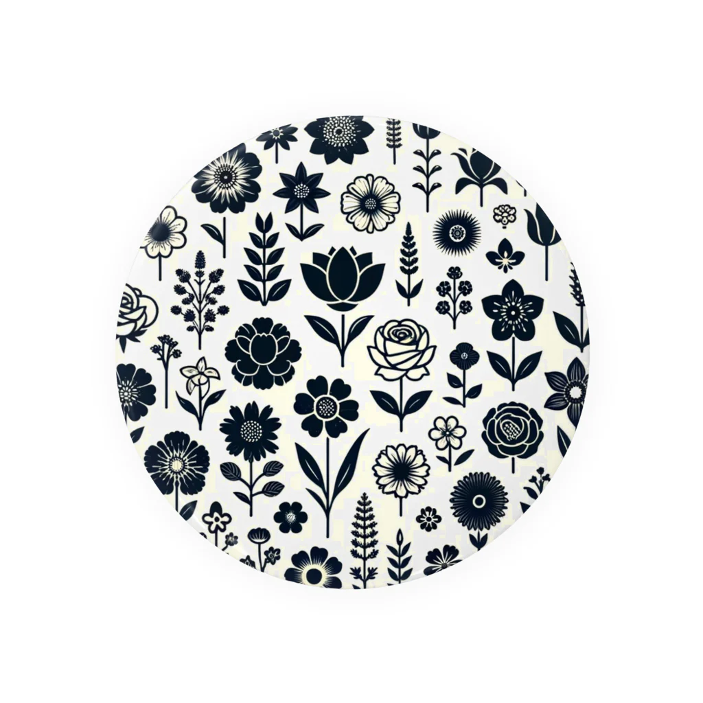 sansamのFlower circle Tin Badge