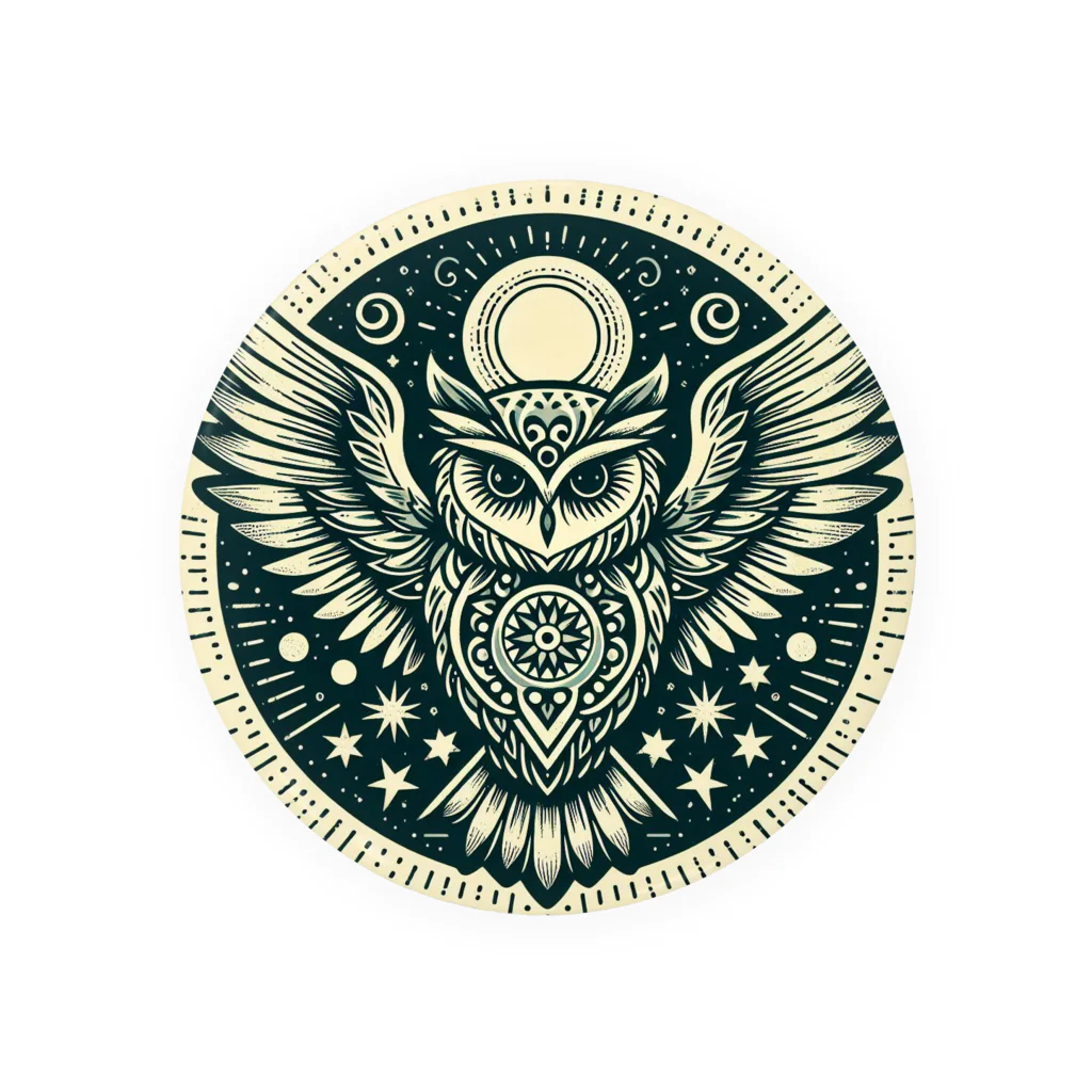 kotpopのMystic Owl Tin Badge