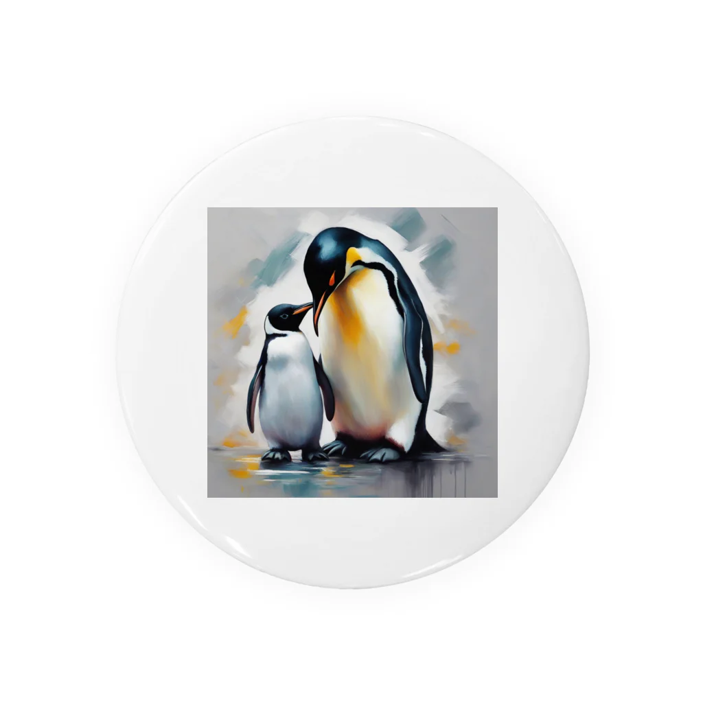 akipen76の愛する家族と幸せに暮らすペンギン Tin Badge