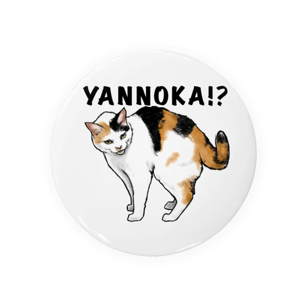 ayatoraの三毛猫のやんのかステップ Tin Badge