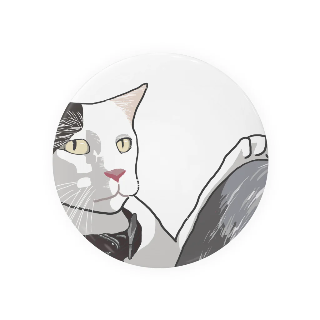 手書きイラストで猫ミームの運転する猫 Tin Badge