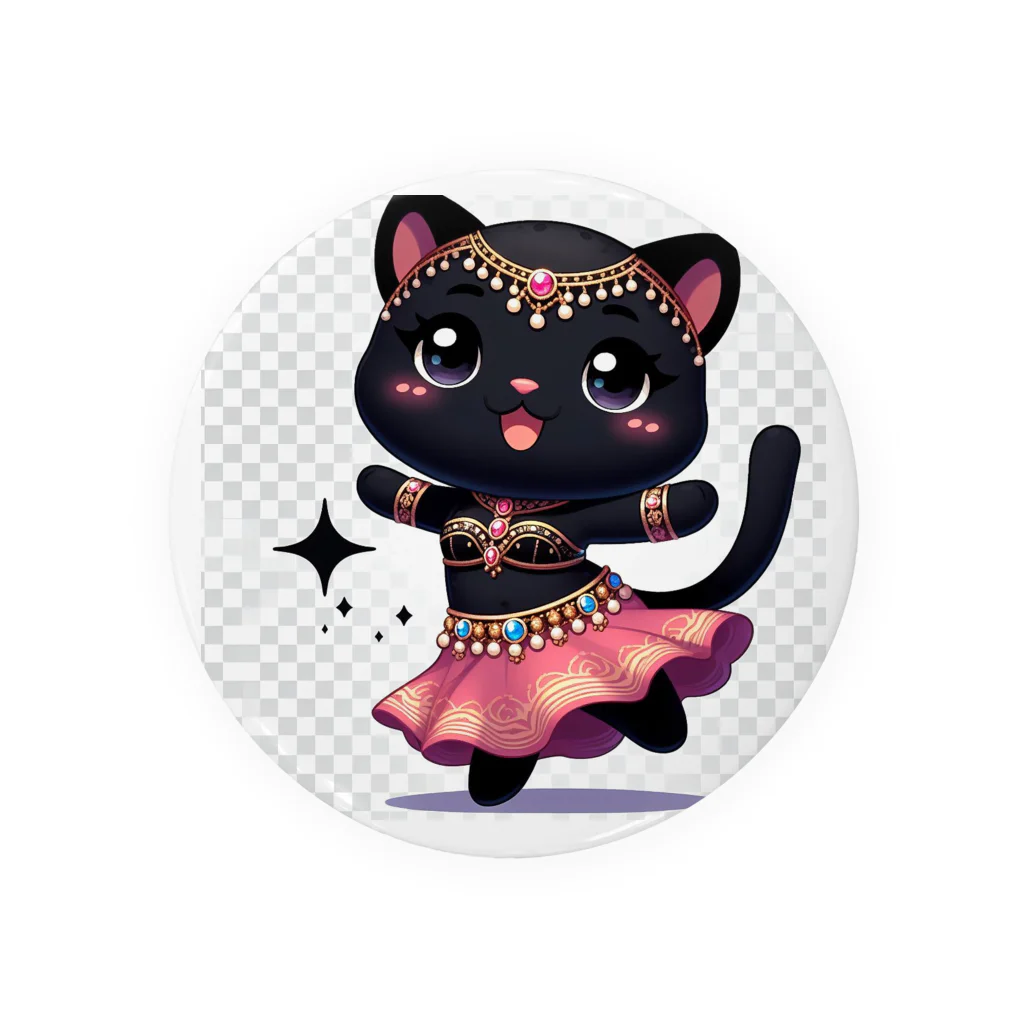 ベリーBellyの黒猫ベリーダンス Tin Badge