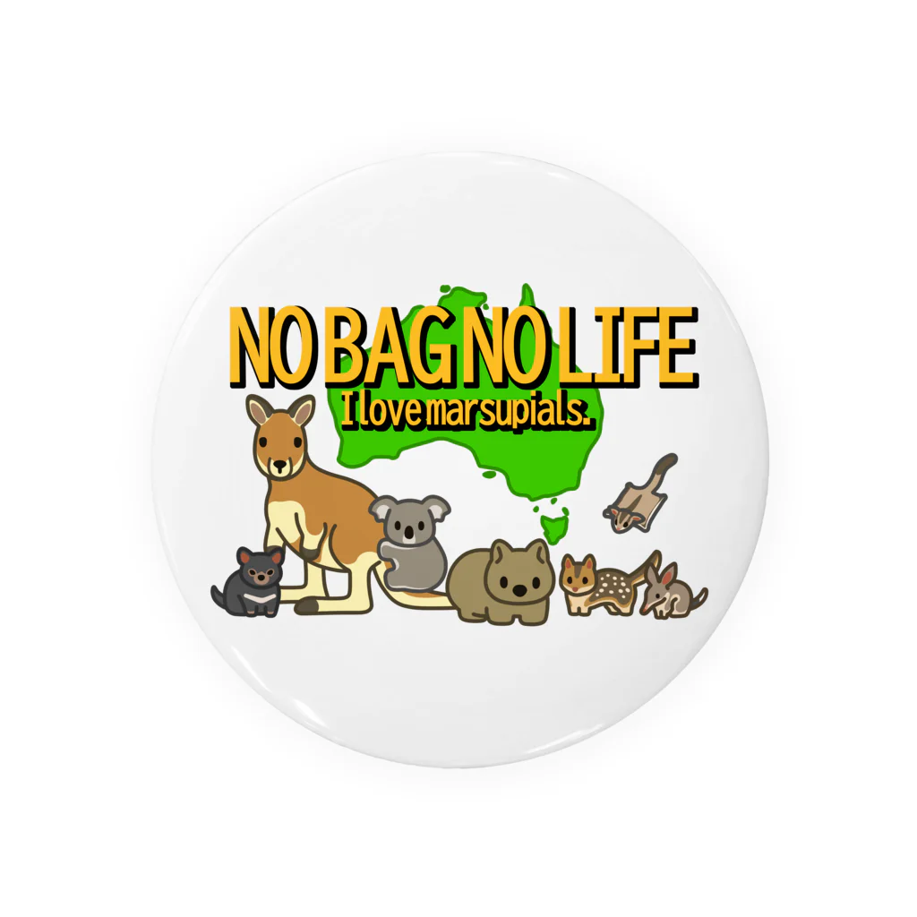 botsu【デフォルメ動物イラスト屋】のNO BAG NO LIFE Tin Badge