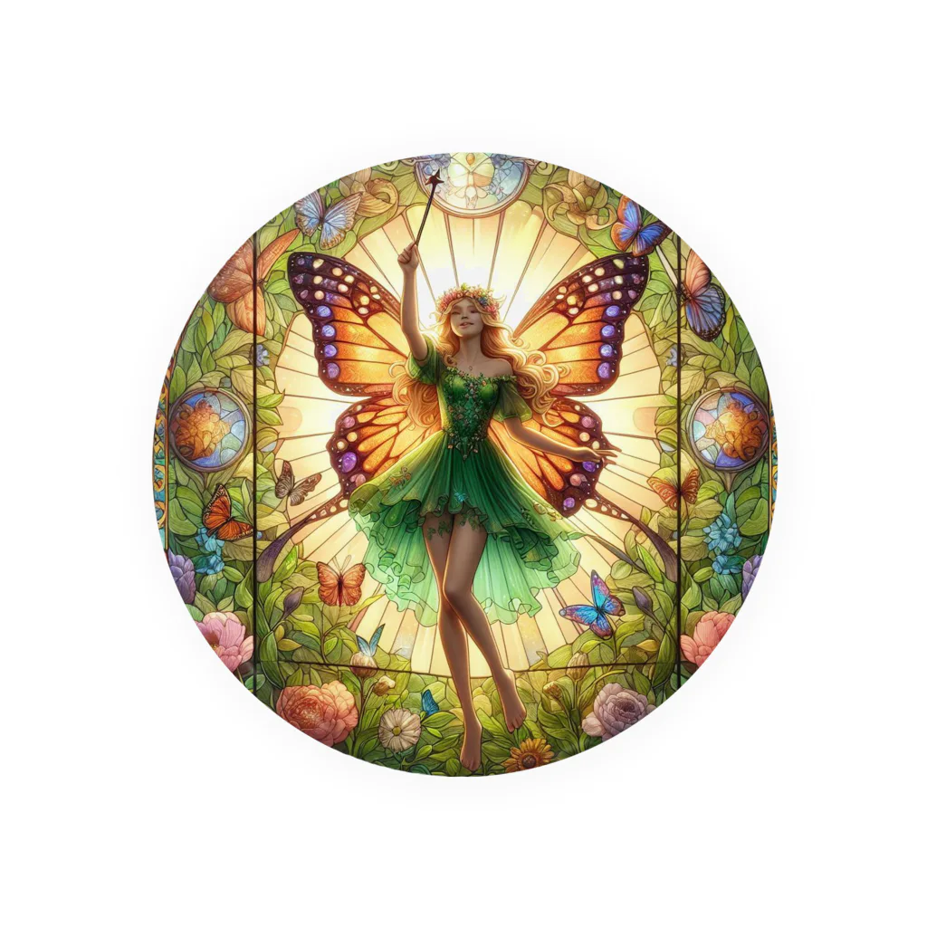 かるるんショップの妖精の魔法　ステンドグラス風 Tin Badge