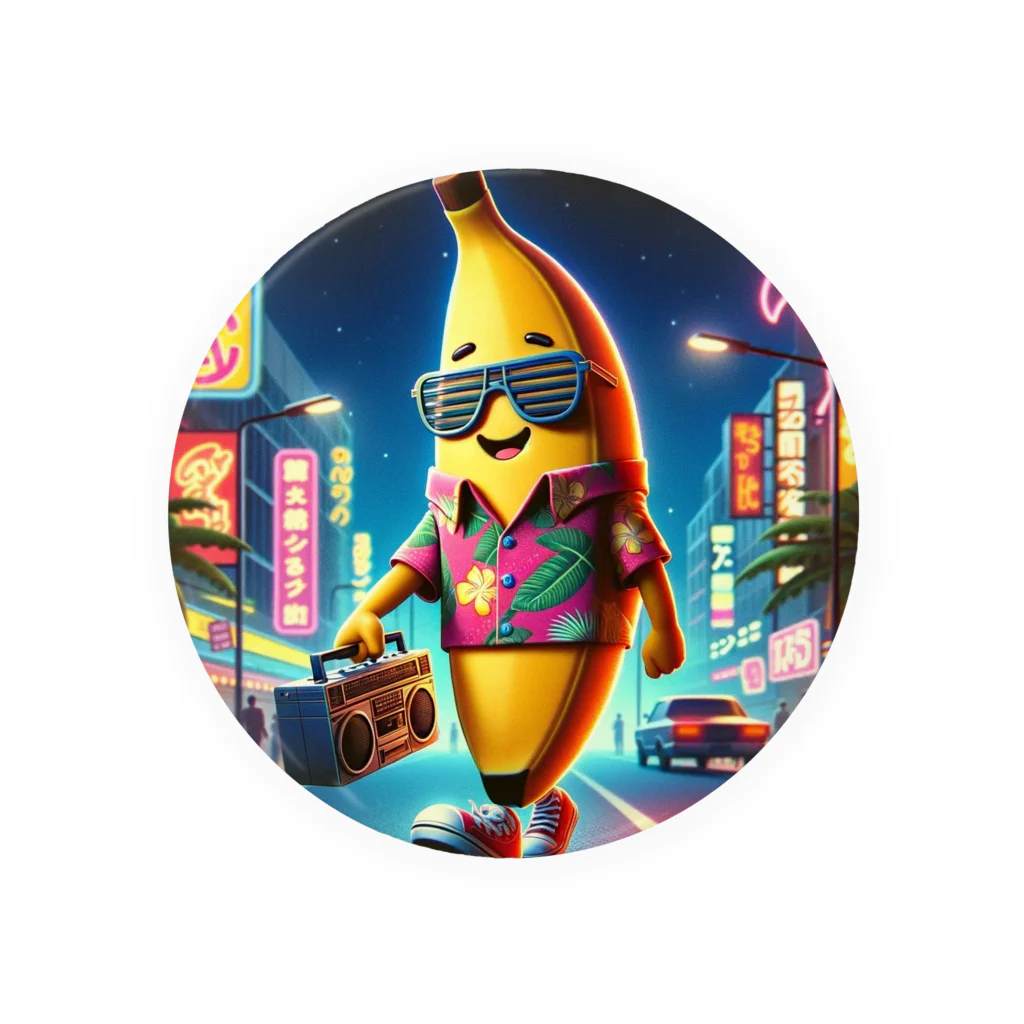 POLYPCのバナナくんのNight City 缶バッジ