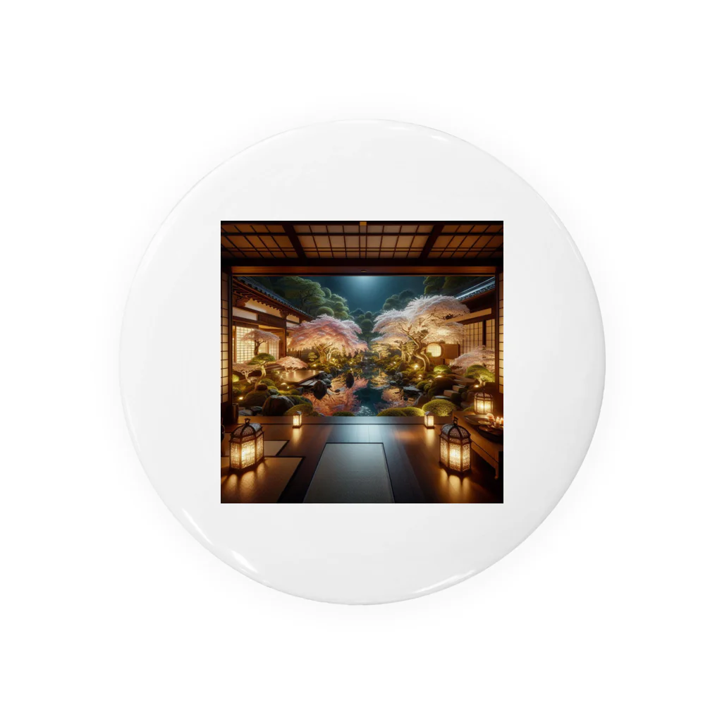 美女 アニメ 風景 おすすめの広大な日本庭園 Tin Badge